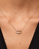 Gold Pendant - Blake Necklace Mini Micropave