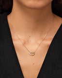 Gold Pendant - Blake Necklace Mini Micropave
