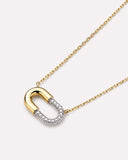 Gold Pendant - Blake Necklace Mini Micropave
