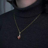 Colar Pingente Sagrado Coração de Jesus Zircônia Santo Altar